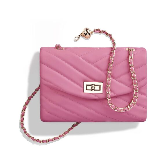 Handbags - 3049 Quilted Crossbody Purse , Small Elegant Shoulder Bag with Gold Chain